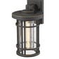 Z-Lite Jordan 8" 1-Light Oil Rubbed Bronze Outdoor Wall Sconce With Clear Seedy Glass Shade