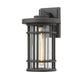 Z-Lite Jordan 8" 1-Light Oil Rubbed Bronze Outdoor Wall Sconce With Clear Seedy Glass Shade
