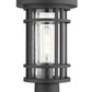 Z-Lite Jordan 8" W x 15" H 1-Light Black Outdoor Post Mount Fixture With Clear Seedy Glass Shade