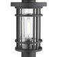 Z-Lite Jordan 8" W x 15" H 1-Light Black Outdoor Post Mount Fixture With Clear Seedy Glass Shade