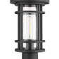 Z-Lite Jordan 8" W x 15" H 1-Light Black Outdoor Post Mount Fixture With Clear Seedy Glass Shade