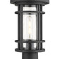 Z-Lite Jordan 8" W x 15" H 1-Light Black Outdoor Post Mount Fixture With Clear Seedy Glass Shade