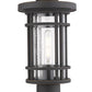 Z-Lite Jordan 8" W x 15" H 1-Light Oil Rubbed Bronze Outdoor Post Mount Fixture With Clear Seedy Glass Shade