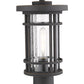 Z-Lite Jordan 8" W x 15" H 1-Light Oil Rubbed Bronze Outdoor Post Mount Fixture With Clear Seedy Glass Shade