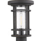 Z-Lite Jordan 8" W x 15" H 1-Light Oil Rubbed Bronze Outdoor Post Mount Fixture With Clear Seedy Glass Shade