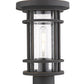 Z-Lite Jordan 8" W x 15" H 1-Light Oil Rubbed Bronze Outdoor Post Mount Fixture With Clear Seedy Glass Shade