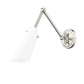 Z-Lite Julia 5" 1-Light Brushed Nickel Steel and Opal Glass Shade Wall Sconce