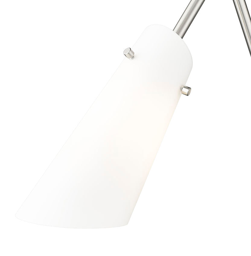 Z-Lite Julia 5" 1-Light Brushed Nickel Steel and Opal Glass Shade Wall Sconce
