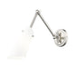 Z-Lite Julia 5" 1-Light Brushed Nickel Steel and Opal Glass Shade Wall Sconce