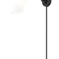 Z-Lite Julia 5" 1-Light Matte Black Steel and Opal Glass Shade Wall Sconce