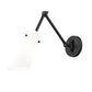 Z-Lite Julia 5" 1-Light Matte Black Steel and Opal Glass Shade Wall Sconce