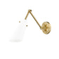 Z-Lite Julia 5" 1-Light Modern Gold Steel and Opal Glass Shade Wall Sconce