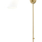 Z-Lite Julia 5" 1-Light Modern Gold Steel and Opal Glass Shade Wall Sconce