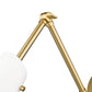 Z-Lite Julia 5" 1-Light Modern Gold Steel and Opal Glass Shade Wall Sconce