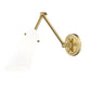 Z-Lite Julia 5" 1-Light Modern Gold Steel and Opal Glass Shade Wall Sconce