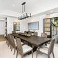 Z-Lite Kaden 10-Light Candelabra Bulb Base Matte Black Steel Frame Stone Alabaster Linear Chandelier