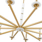 Z-Lite Kaden 12-Light Candelabra Bulb Base Modern Gold Steel Frame Stone Alabaster Chandelier