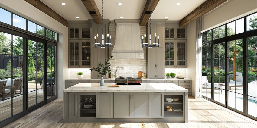 Z-Lite Kaden 5-Light Candelabra Bulb Base Matte Black Steel Frame Stone Alabaster Chandelier