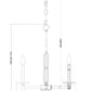 Z-Lite Kaden 5-Light Candelabra Bulb Base Modern Gold Steel Frame Stone Alabaster Chandelier