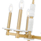 Z-Lite Kaden 5-Light Candelabra Bulb Base Modern Gold Steel Frame Stone Alabaster Chandelier