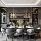 Z-Lite Kaden 5-Light Candelabra Bulb Base Modern Gold Steel Frame Stone Alabaster Chandelier