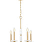 Z-Lite Kaden 5-Light Candelabra Bulb Base Modern Gold Steel Frame Stone Alabaster Chandelier
