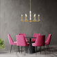 Z-Lite Kaden 6-Light Candelabra Bulb Base Modern Gold Steel Frame Stone Alabaster Chandelier