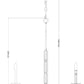 Z-Lite Kaden 6-Light Candelabra Bulb Base Modern Gold Steel Frame Stone Alabaster Chandelier