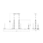 Z-Lite Kaden 8-Light Candelabra Bulb Base Modern Gold Steel Frame Stone Alabaster Linear Chandelier