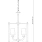 Z-Lite Katerina 16" 4-Light Candelabra Base Brushed Nickel Steel and Glass White Fabric Shade Chandelier