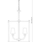 Z-Lite Katerina 20" 5-Light Candelabra Base Brushed Nickel Steel and Glass White Fabric Shade Chandelier