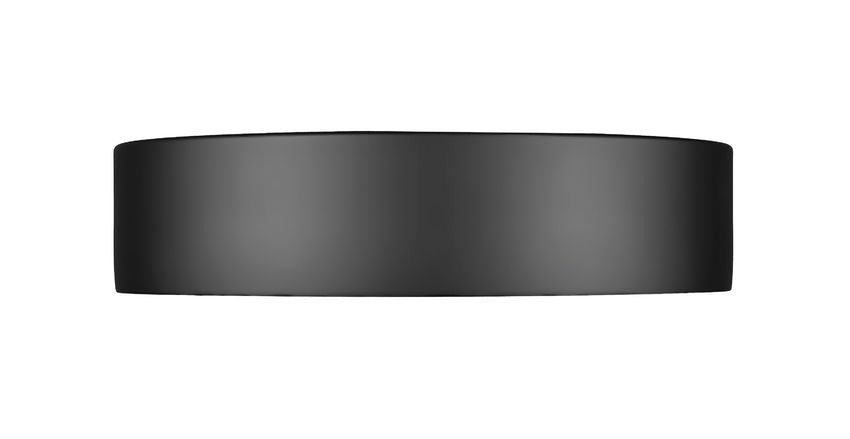 Z-Lite Kawan 12" 1-Light LED Matte Black Flush Mount Lighting With Frosted Acrylic Shade