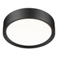 Z-Lite Kawan 12" 1-Light LED Matte Black Flush Mount Lighting With Frosted Acrylic Shade