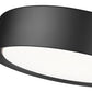 Z-Lite Kawan 12" 1-Light LED Matte Black Flush Mount Lighting With Frosted Acrylic Shade