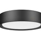 Z-Lite Kawan 12" 1-Light LED Matte Black Flush Mount Lighting With Frosted Acrylic Shade