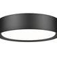 Z-Lite Kawan 12" 1-Light LED Matte Black Flush Mount Lighting With Frosted Acrylic Shade