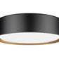 Z-Lite Kawan 12" 1-Light LED Matte Black and Modern Gold Flush Mount Lighting With Frosted Acrylic Shade