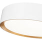 Z-Lite Kawan 12" 1-Light LED Matte White and Modern Gold Flush Mount Lighting With Frosted Acrylic Shade