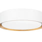 Z-Lite Kawan 12" 1-Light LED Matte White and Modern Gold Flush Mount Lighting With Frosted Acrylic Shade