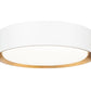 Z-Lite Kawan 12" 1-Light LED Matte White and Modern Gold Flush Mount Lighting With Frosted Acrylic Shade