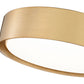 Z-Lite Kawan 12" 1-Light LED Modern Gold Flush Mount Lighting With Frosted Acrylic Shade