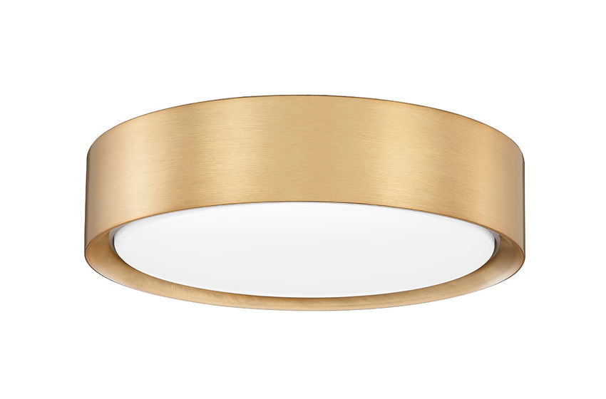 Z-Lite Kawan 12" 1-Light LED Modern Gold Flush Mount Lighting With Frosted Acrylic Shade