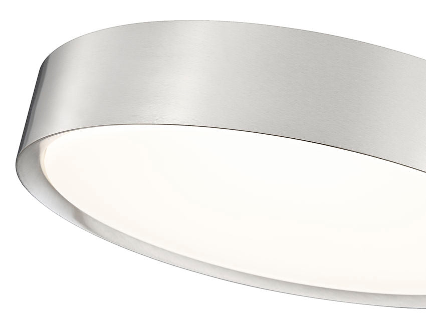 Z-Lite Kawan 16" 1-Light LED Brushed Nickel Flush Mount Lighting With Frosted Acrylic Shade