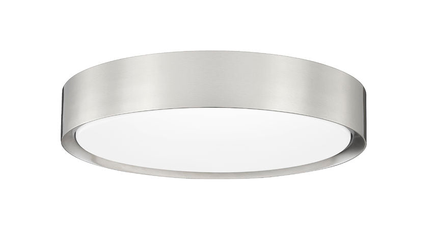 Z-Lite Kawan 16" 1-Light LED Brushed Nickel Flush Mount Lighting With Frosted Acrylic Shade