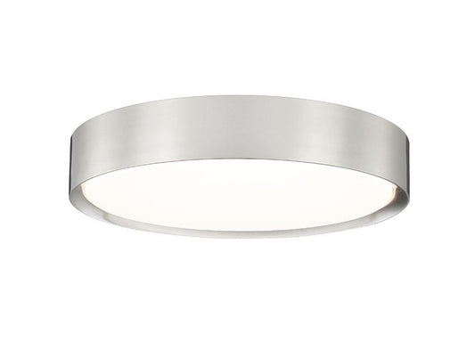 Z-Lite Kawan 16" 1-Light LED Brushed Nickel Flush Mount Lighting With Frosted Acrylic Shade