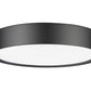 Z-Lite Kawan 16" 1-Light LED Matte Black Flush Mount Lighting With Frosted Acrylic Shade