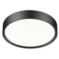 Z-Lite Kawan 16" 1-Light LED Matte Black Flush Mount Lighting With Frosted Acrylic Shade