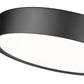 Z-Lite Kawan 16" 1-Light LED Matte Black Flush Mount Lighting With Frosted Acrylic Shade