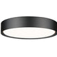 Z-Lite Kawan 16" 1-Light LED Matte Black Flush Mount Lighting With Frosted Acrylic Shade