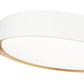 Z-Lite Kawan 16" 1-Light LED Matte White and Modern Gold Flush Mount Lighting With Frosted Acrylic Shade